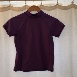 Lands end girls purple swim shirt